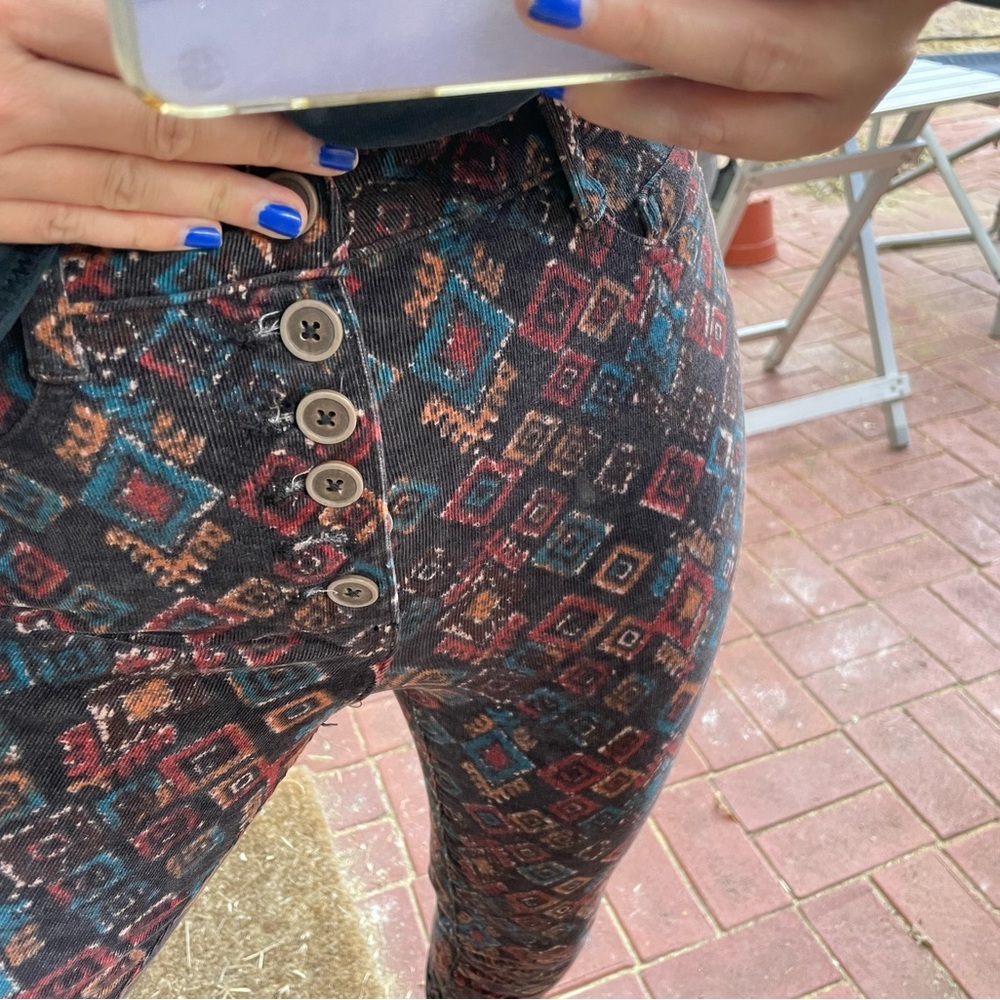 Western style button fly corduroy pants from Anthropologie.